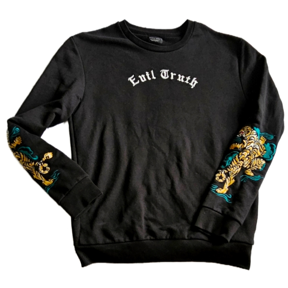 ZARA MENS SIZE L Black Sweater